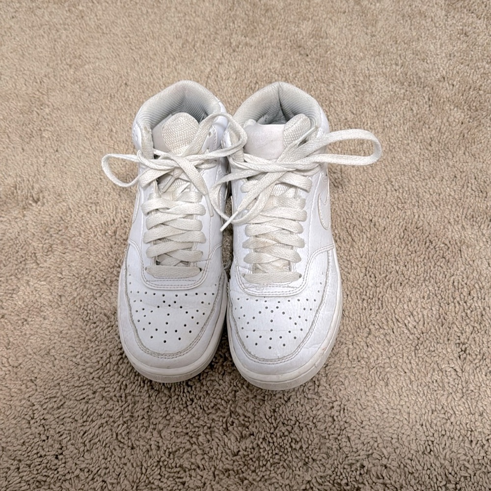Nike white mid rise air forces